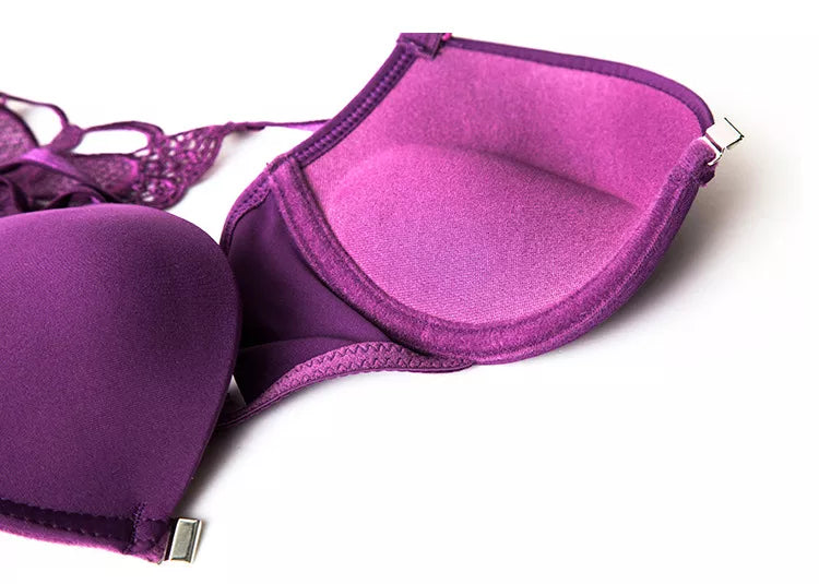 (32-38)b Elegant Butterfly Back Lace Front Open Bra 2120 (309)