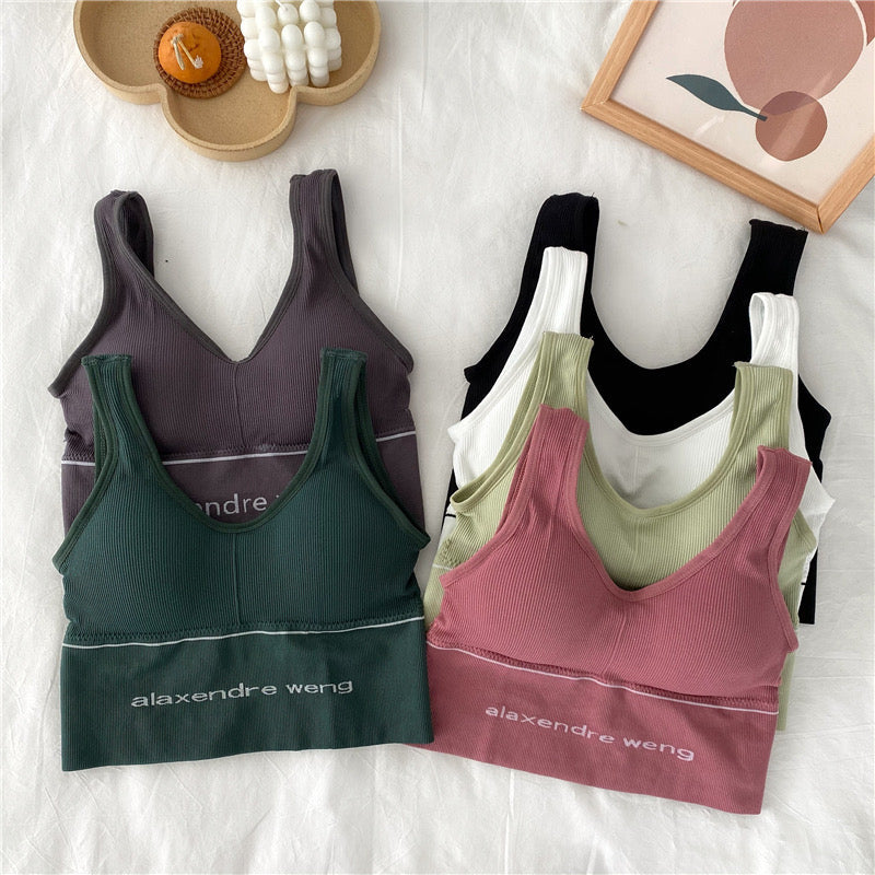 Alexender Weng WIDE STRAP SPORTS BRA Free Size For (28-34) (310)*
