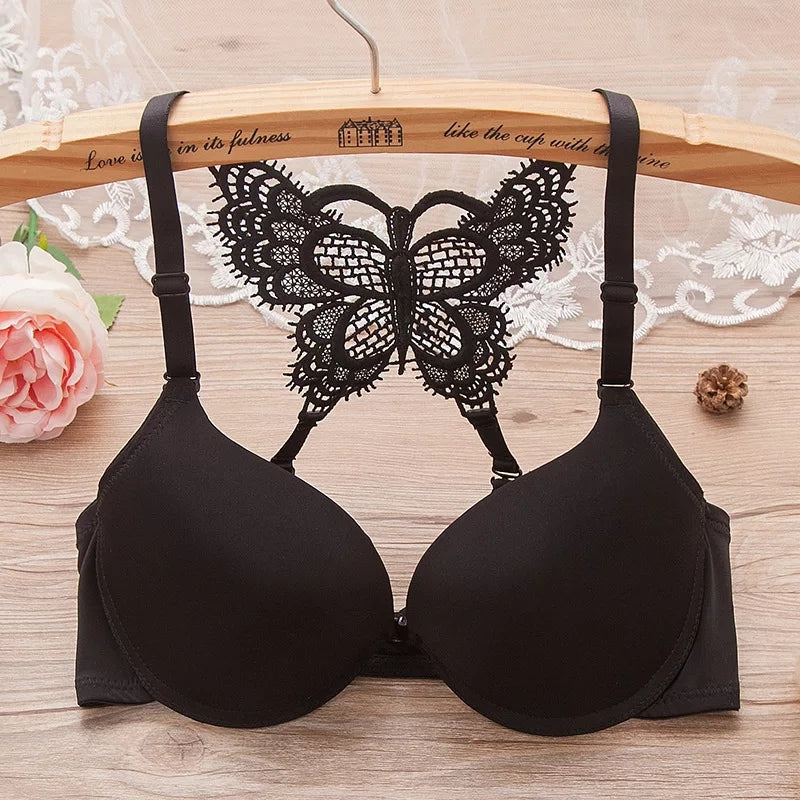 (32-38)b Elegant Butterfly Back Lace Front Open Bra 2120 (309)