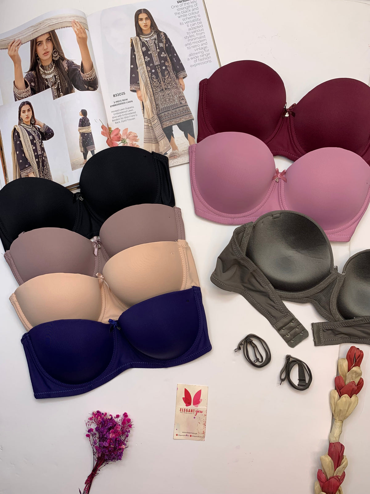 (36-42)C  Plain Half Cup C Cupsize Padded Bra 815(132)*
