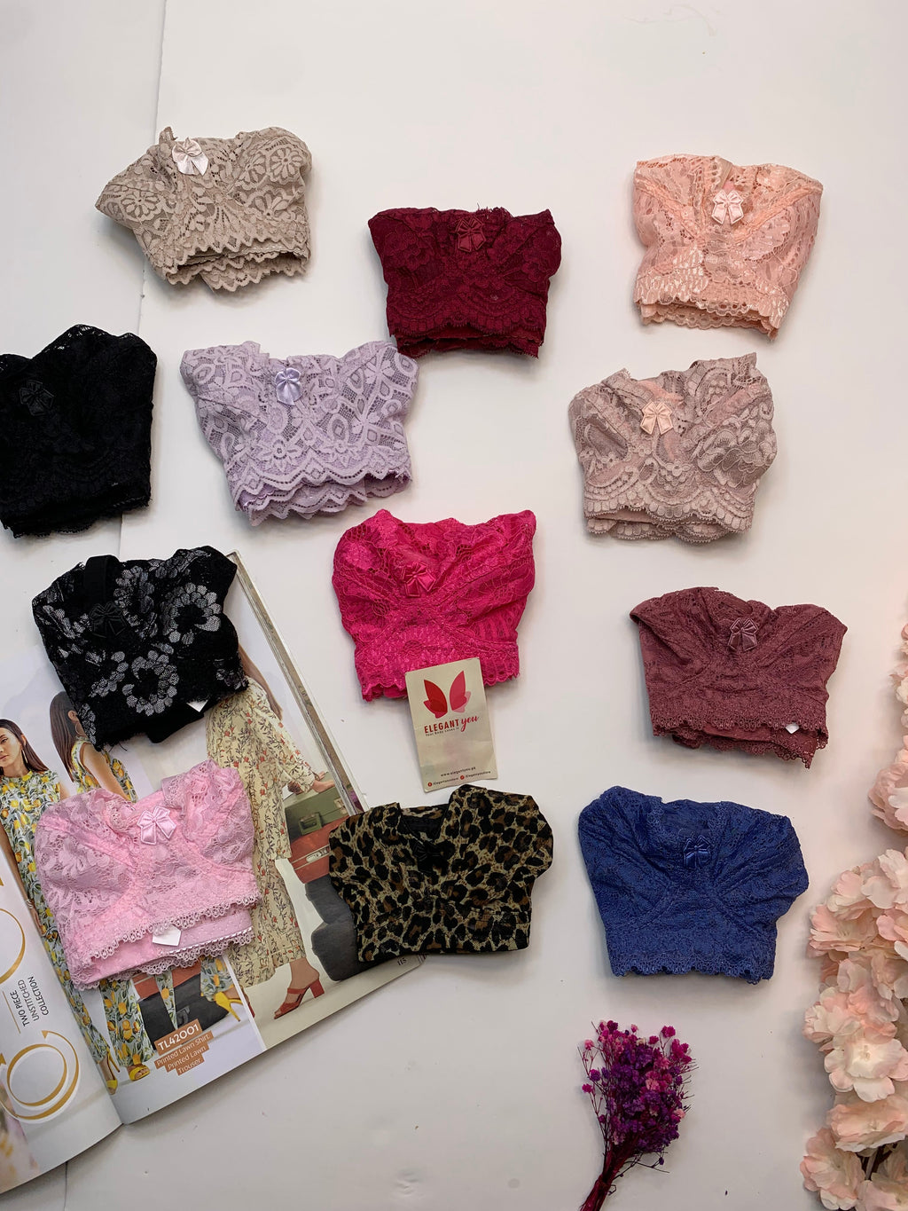 (32-42)b Elegant Lacy Cotten Net Bras Bundle Offer(R1)