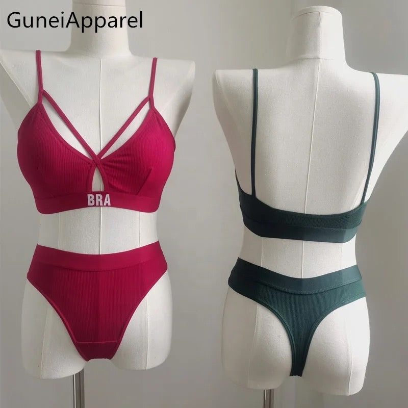 (28-34) Sexy Hollow Out Yoga Bra and Panty Set (035)*
