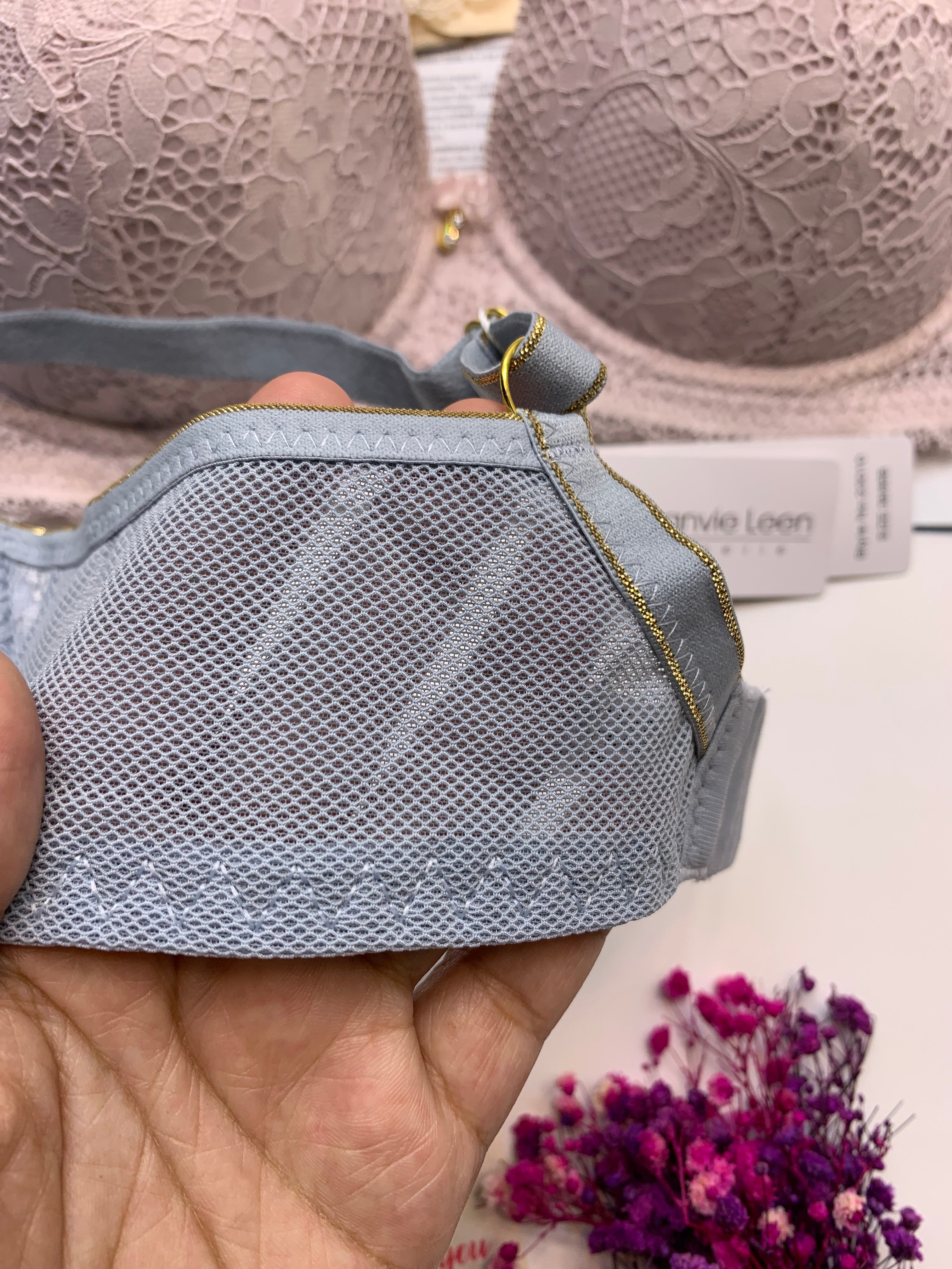 (34-40)B/C  Elegant Single Padded Push-up Lace Bridal Bra 23010(142)