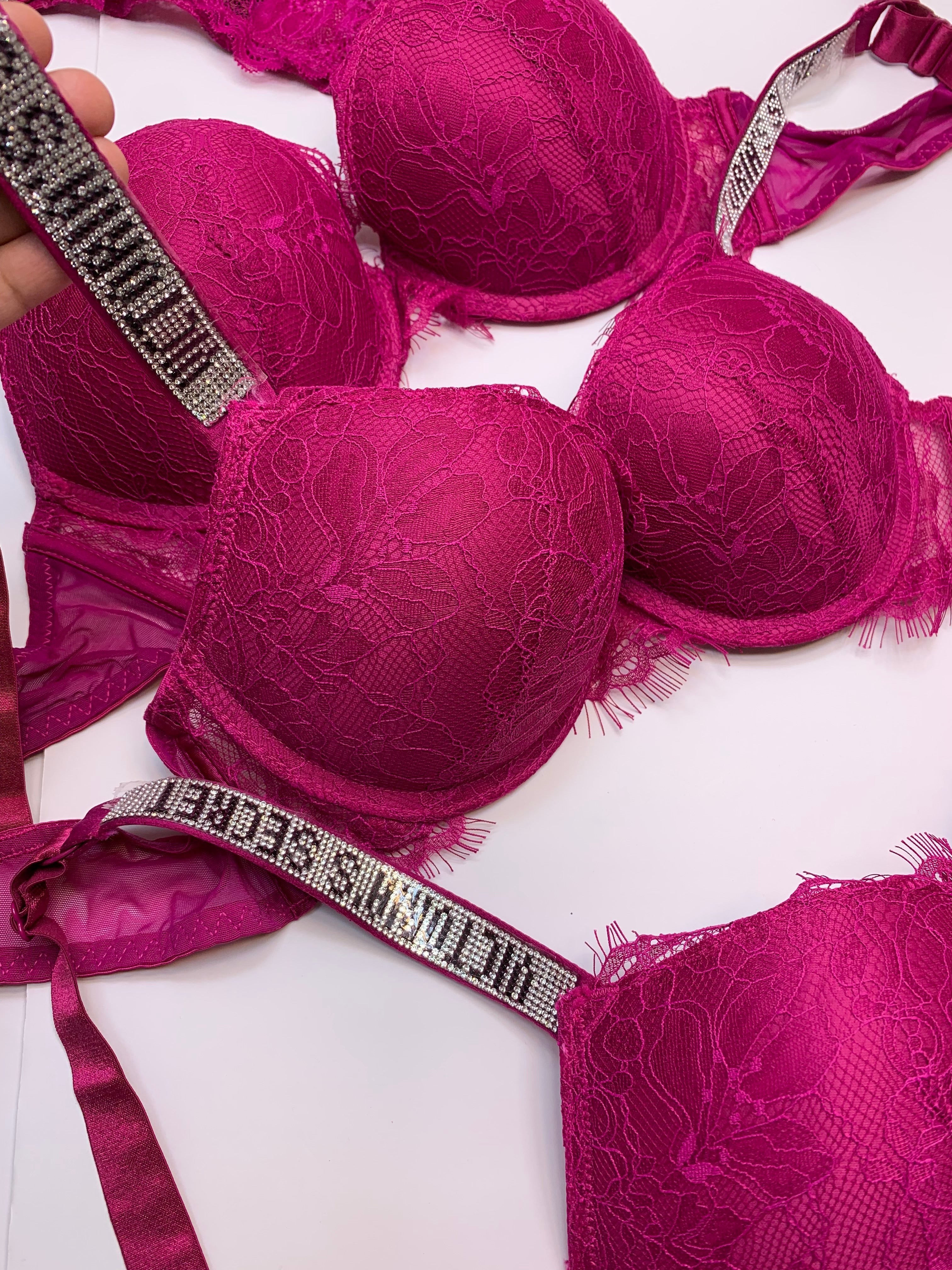 (32-38)B Premium Victoria secret Bridal Padded Pushup Wired Bra set