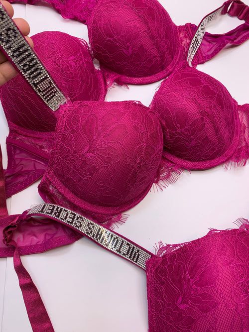 (32-38)B Premium Victoria secret Bridal Padded Pushup Wired Bra set