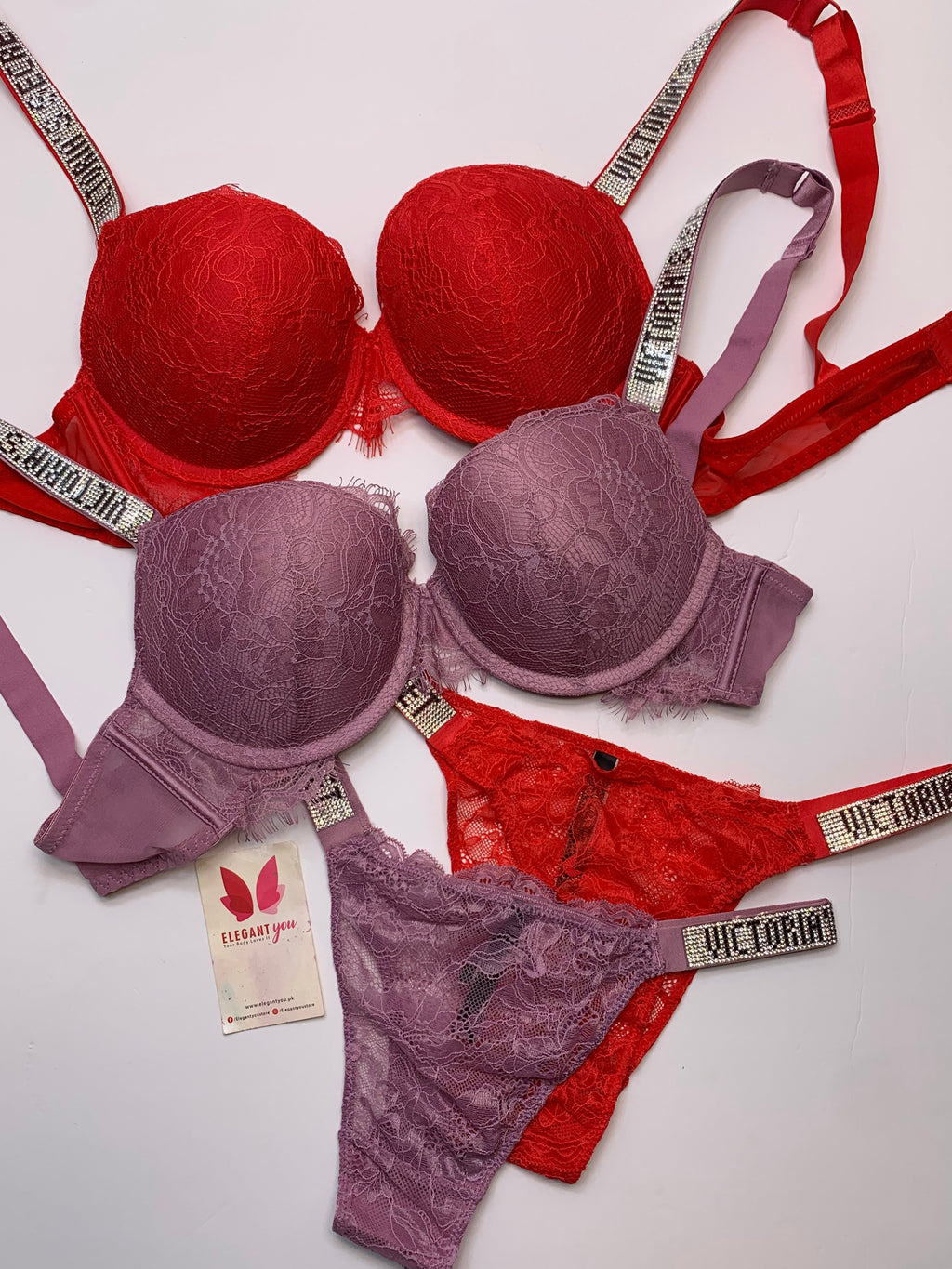 (32-38)B Premium Victoria secret Bridal Padded Pushup Wired Bra set