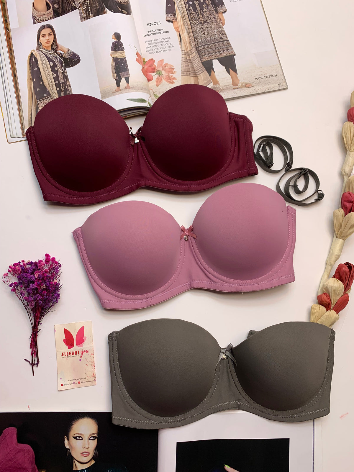 (36-42)C  Plain Half Cup C Cupsize Padded Bra 815(132)*
