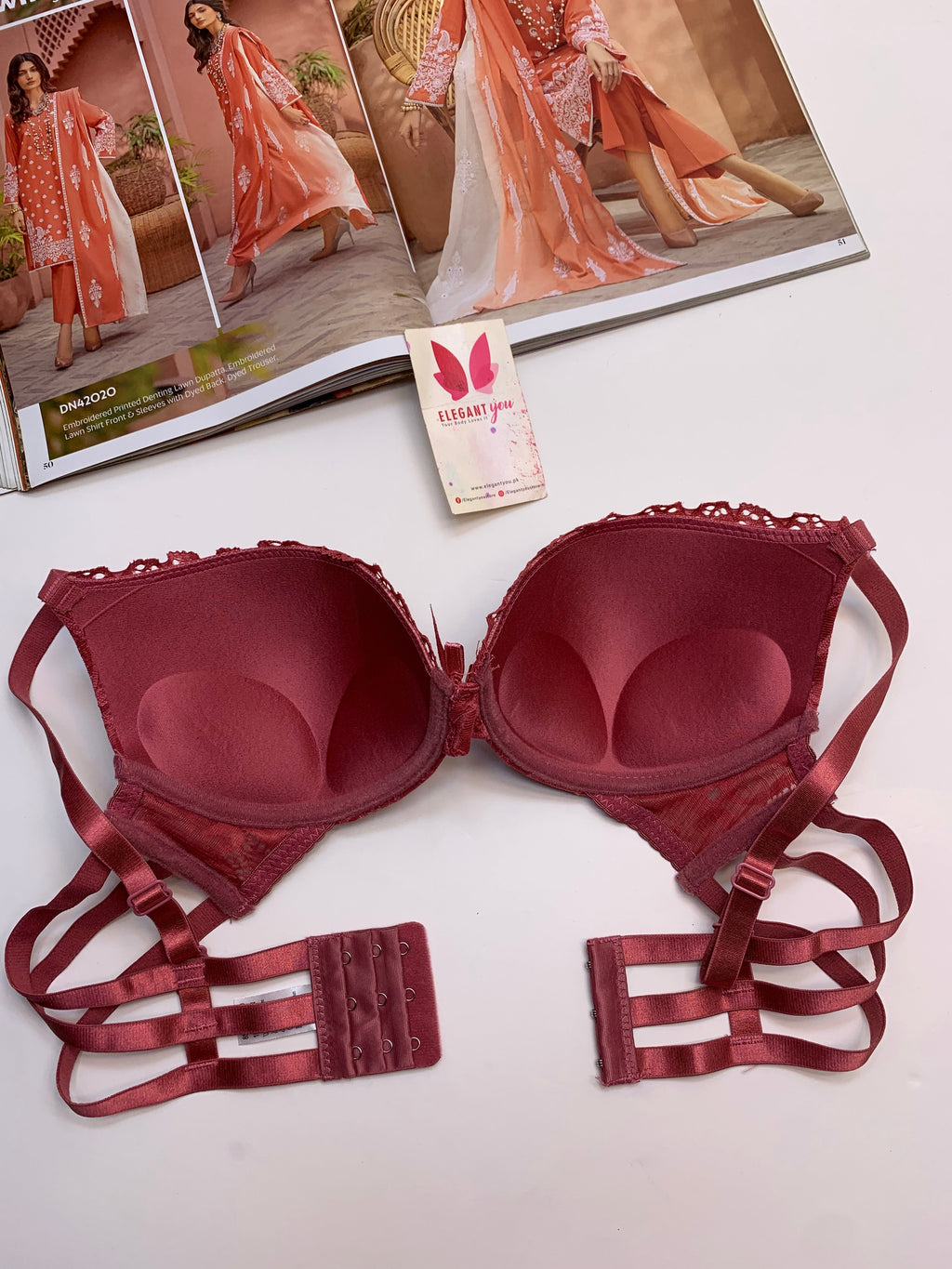 (36-42)B Padded Pushup Fancy Strap Bra 68528(132)*