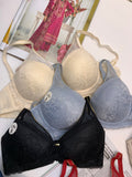 (34-40)B/C  Elegant Single Padded Push-up Lace Bridal Bra 23010(142)