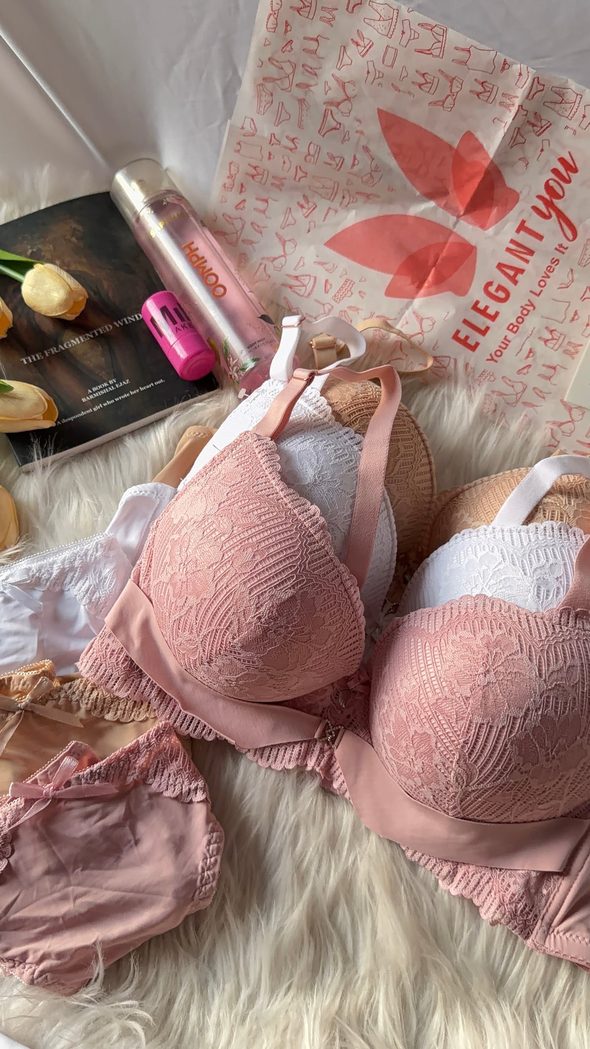 (36-42)C BRIDAL Lacy Double Padded Bra & Panty Set^ DXB1319