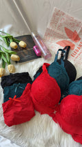 (36-42)C BRIDAL Lacy Double Padded Bra & Panty Set^ DXB1319
