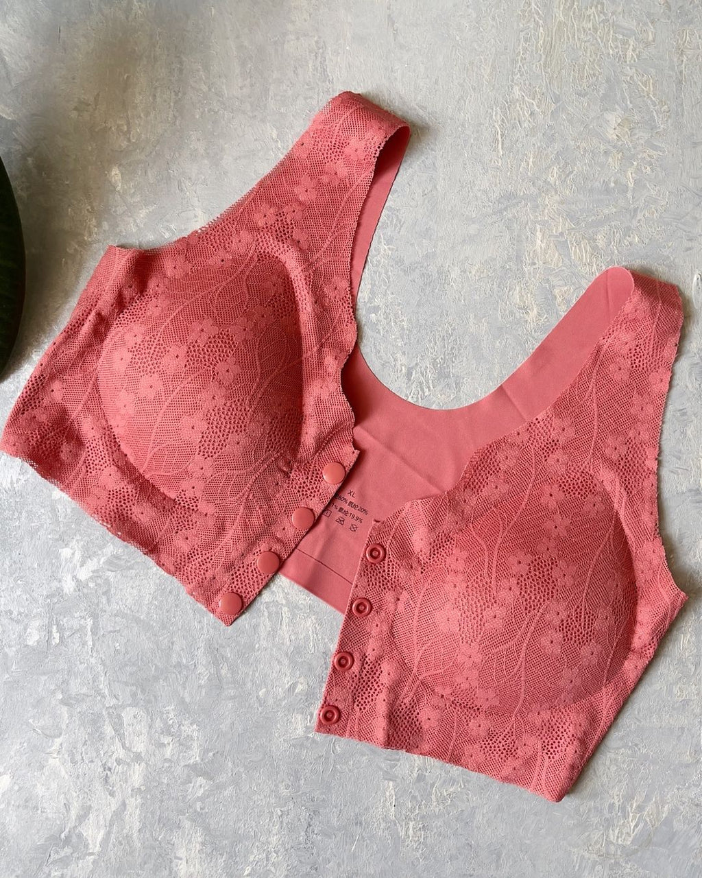 (34-46)Anti Rash Seamless Stuff Front Button Bra (091)*