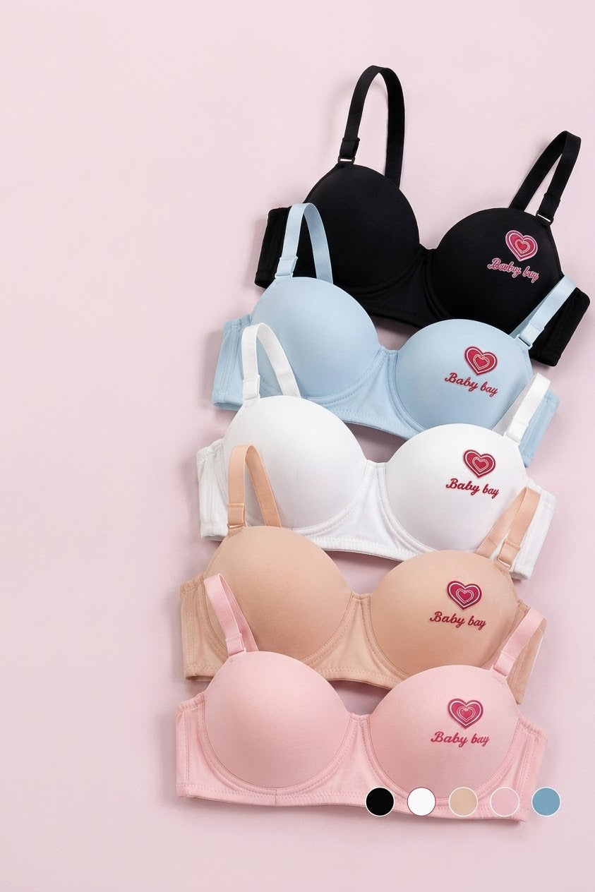 3 Pieces Baby Bra Set | Soft & Comfortable Innerwear Set