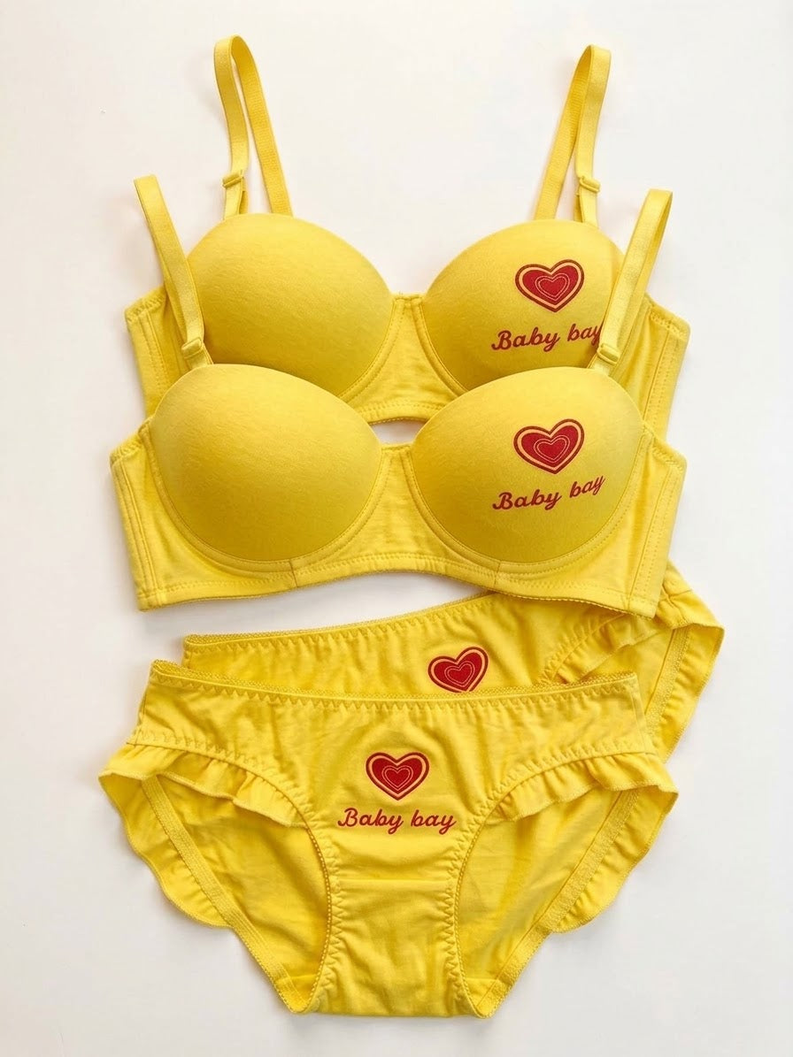 3 Pieces Baby Bra Set | Soft & Comfortable Innerwear Set