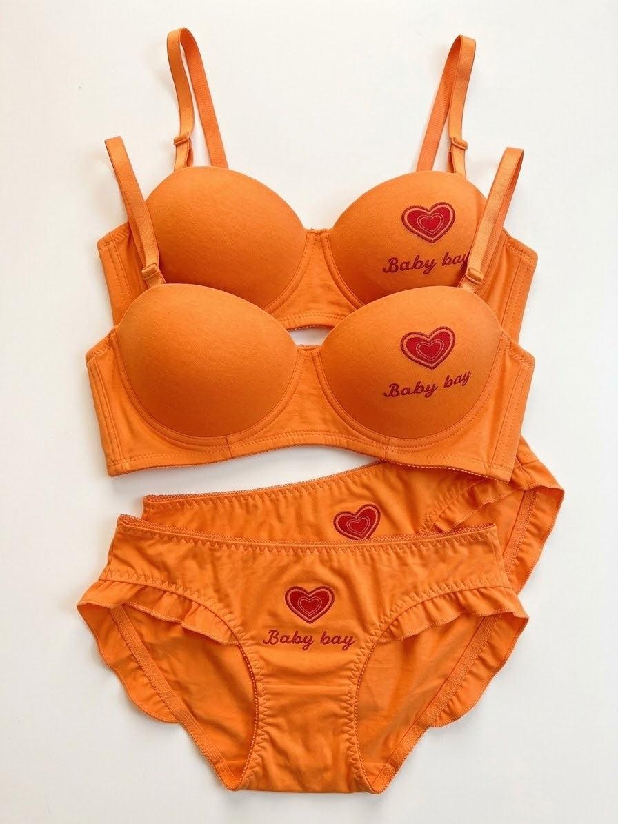 3 Pieces Baby Bra Set | Soft & Comfortable Innerwear Set