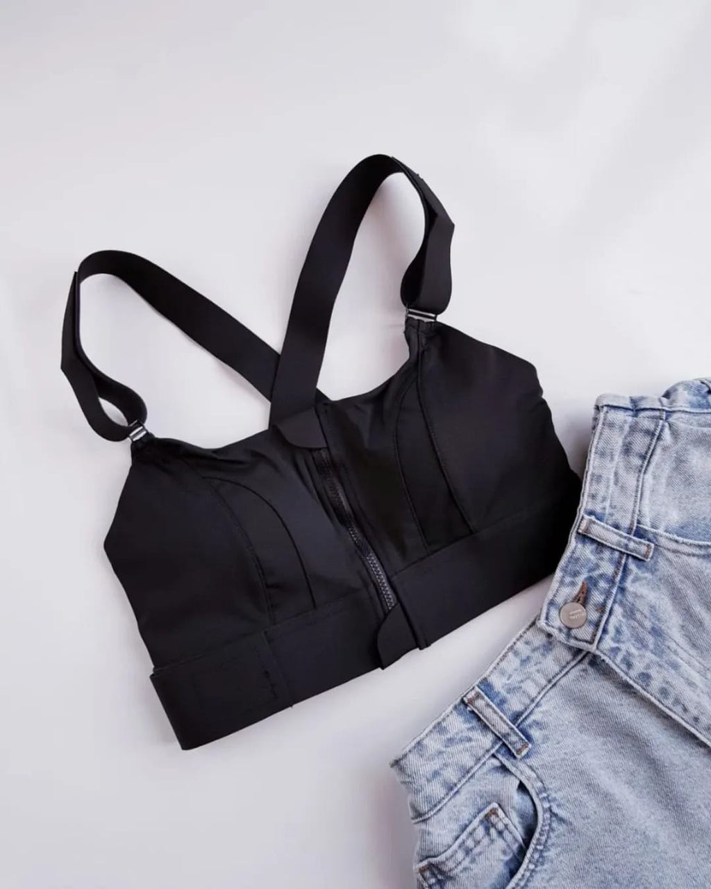 High Impact,A+ Quality, Ultimate Comfort, Sports Bra, Zipper(047)*