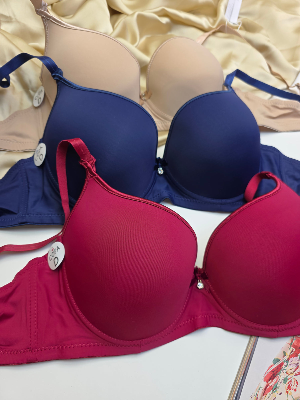 (38-44)D Plus Size Thin Pad Full Coverage Bra 2581(157)*