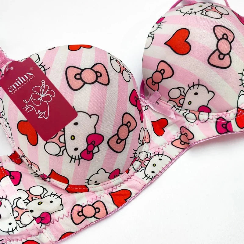 (38-42)b/c  size Hello Kitty Daily-wear Push-up Bra2222B(306)*