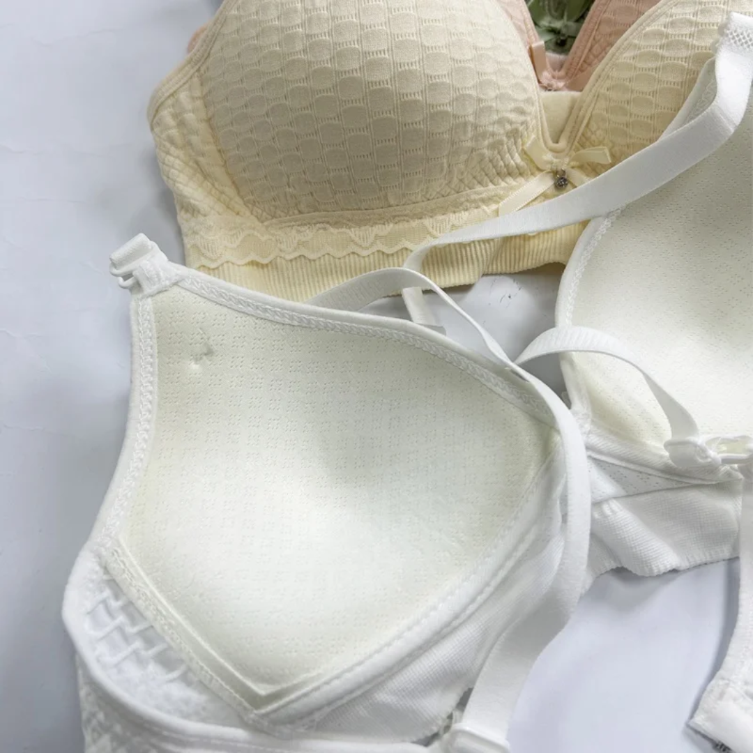 (30-36)b Soft Padding T Shirt lace Bra(094)^