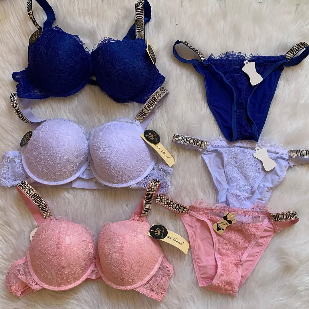 (36-42)C size Victoria secret Bridal Hand Pushup Padded Pushup Wired Bra Panty set(R6)^