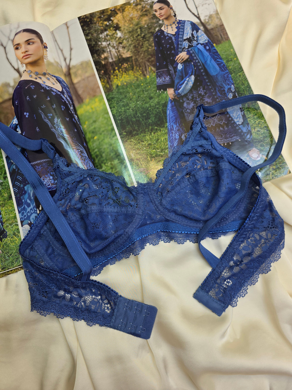 (32-42)b Elegant Cotton Net Bra