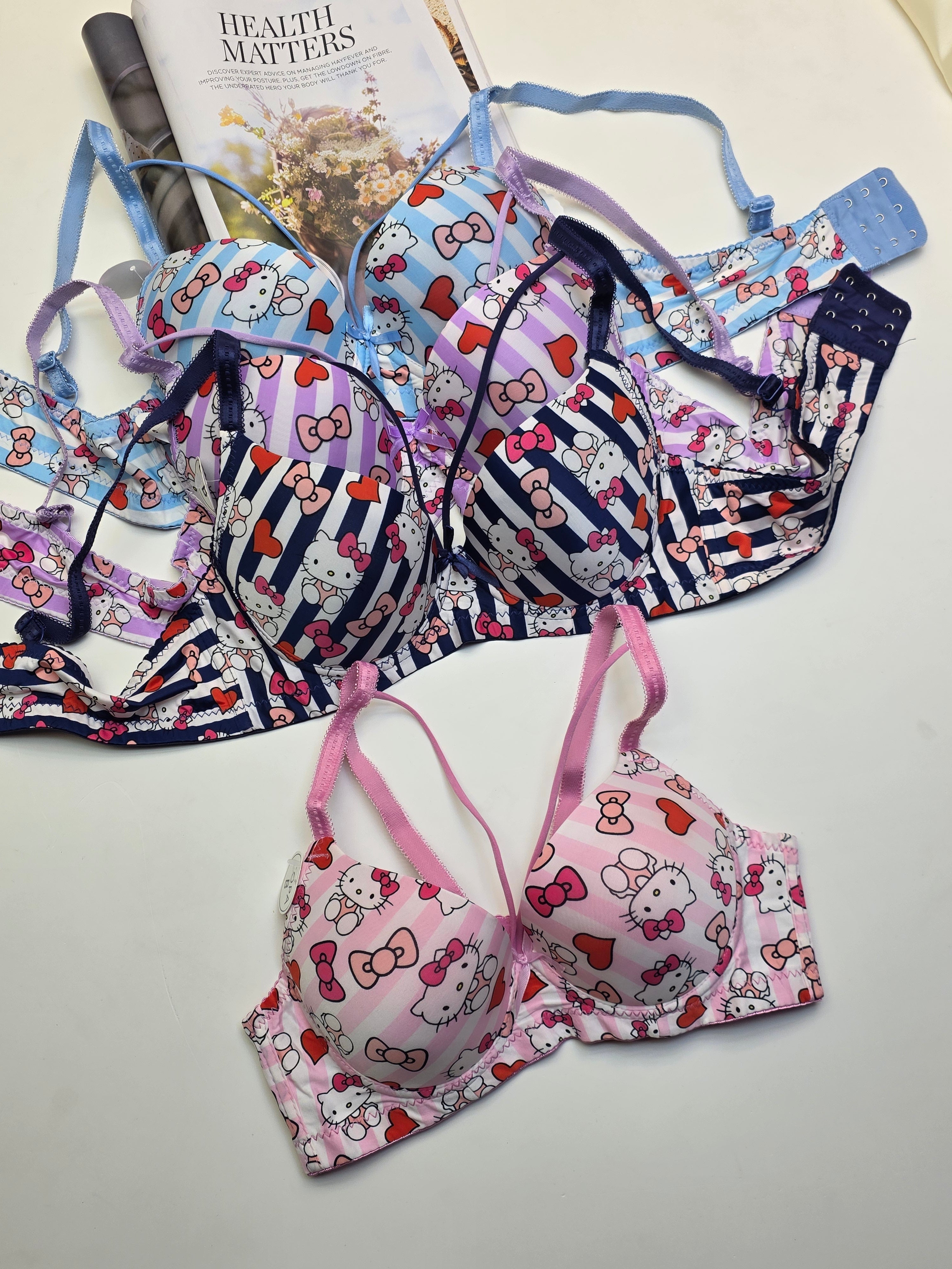 (38-42)b/c  size Hello Kitty Daily-wear Push-up Bra2222B(306)*