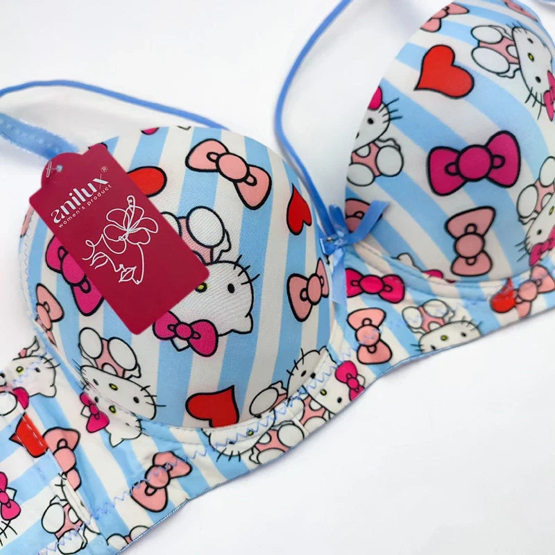 (38-42)b/c  size Hello Kitty Daily-wear Push-up Bra2222B(306)*