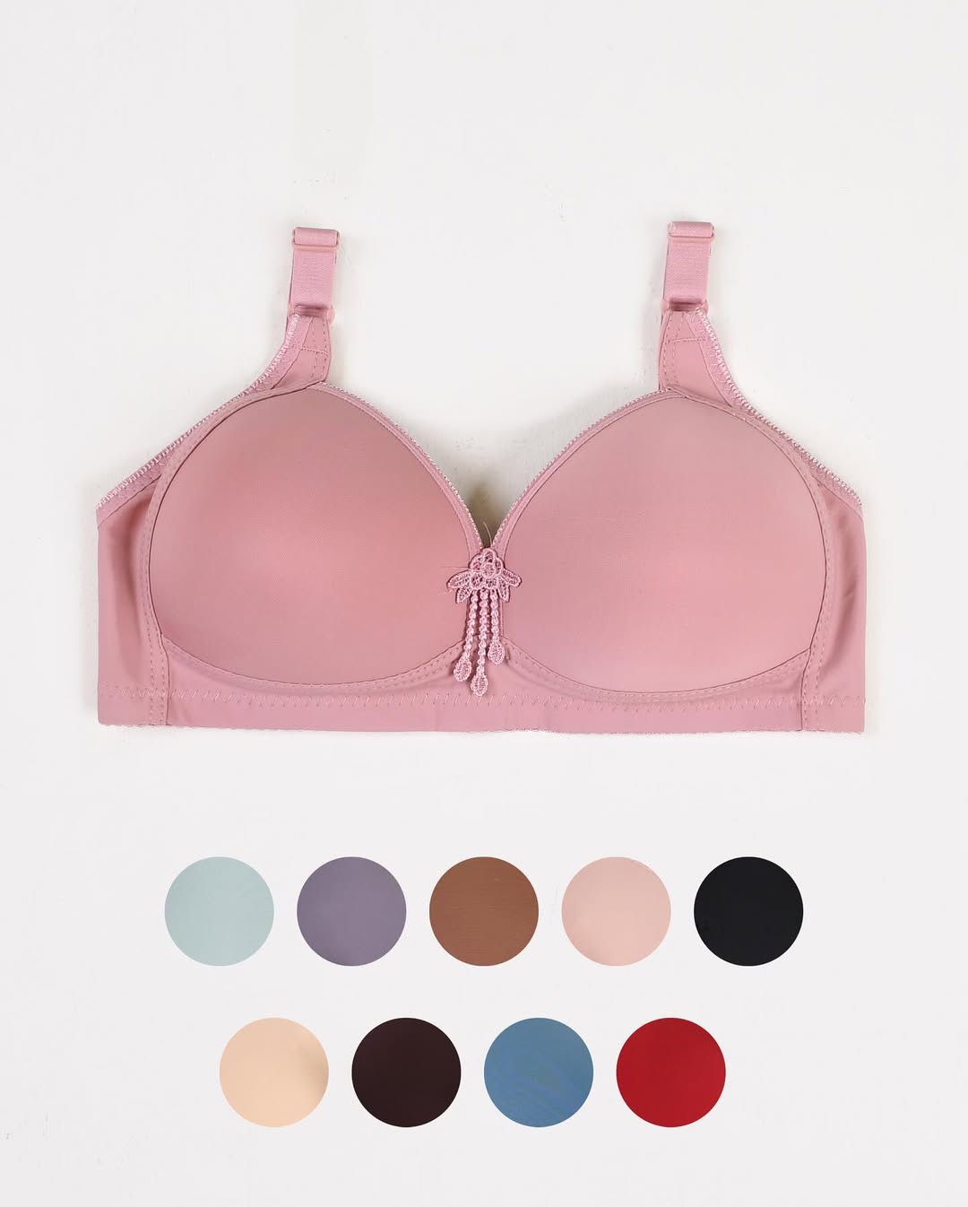 (42-44)b Casual Full Coverage Thin Pad Non Wire Bras (096)*
