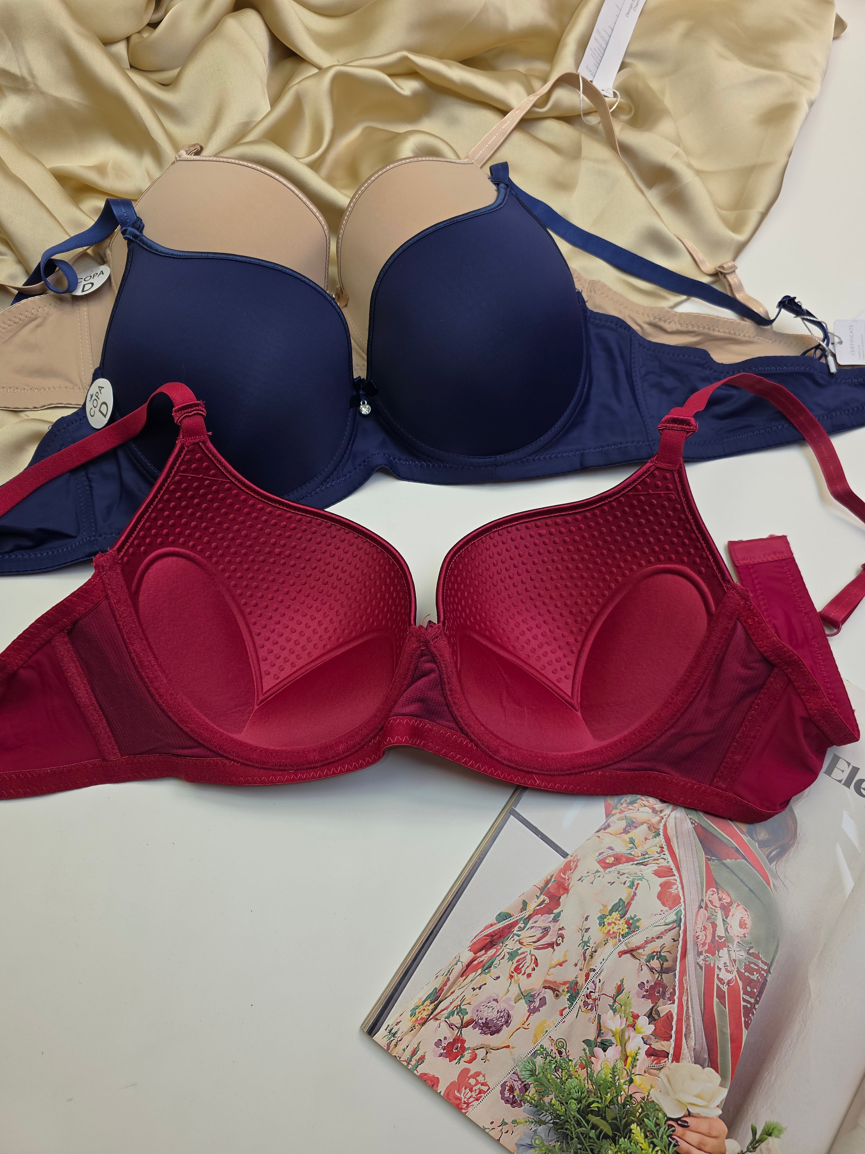 (38-44)D Plus Size Thin Pad Full Coverage Bra 2581(157)*