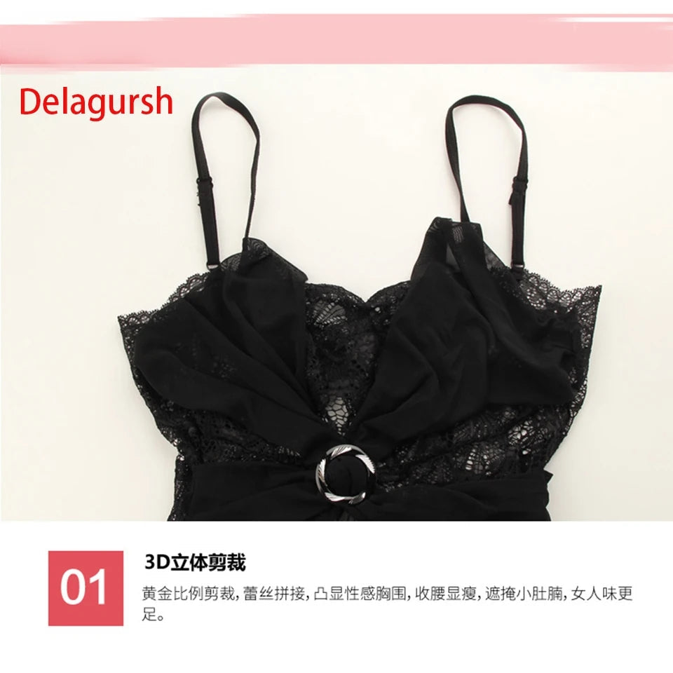 Ladies Soft Mesh Short Baby Doll Lingerie 8338(C2-R2)