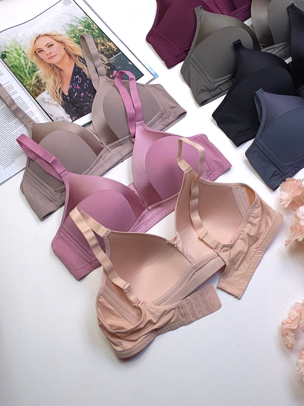 (36-42)b  Thin Padded Non Wired T Shirt Bra 7865(080)*