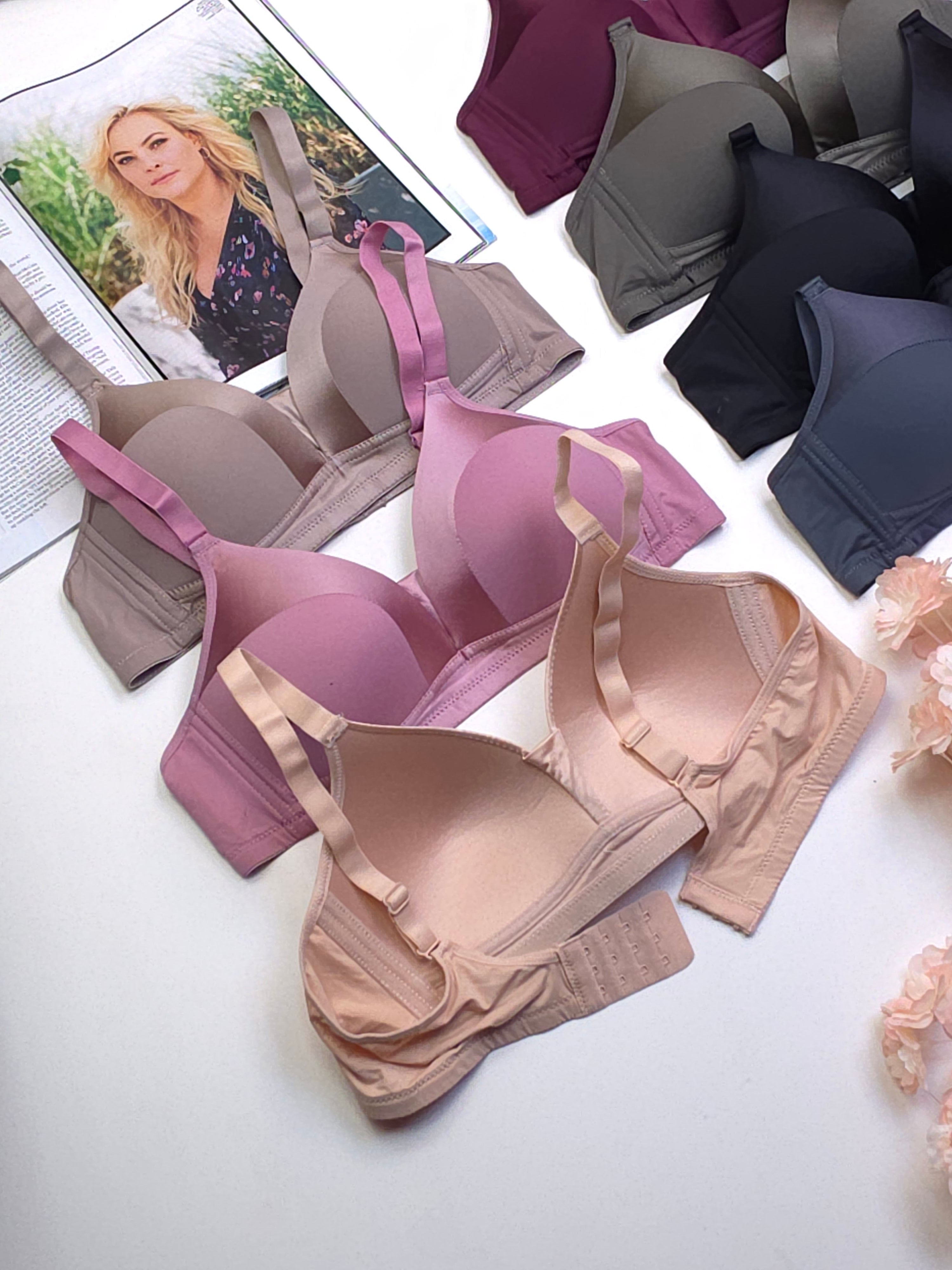 (36-42)b  Thin Padded Non Wired T Shirt Bra 7865(080)*