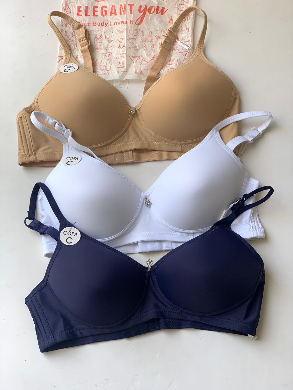 (36-42)C Full Coverage Thin Pad T-Shirt Bra 2873 (144)