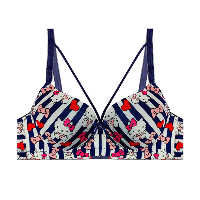 (38-42)b/c  size Hello Kitty Daily-wear Push-up Bra2222B(306)*
