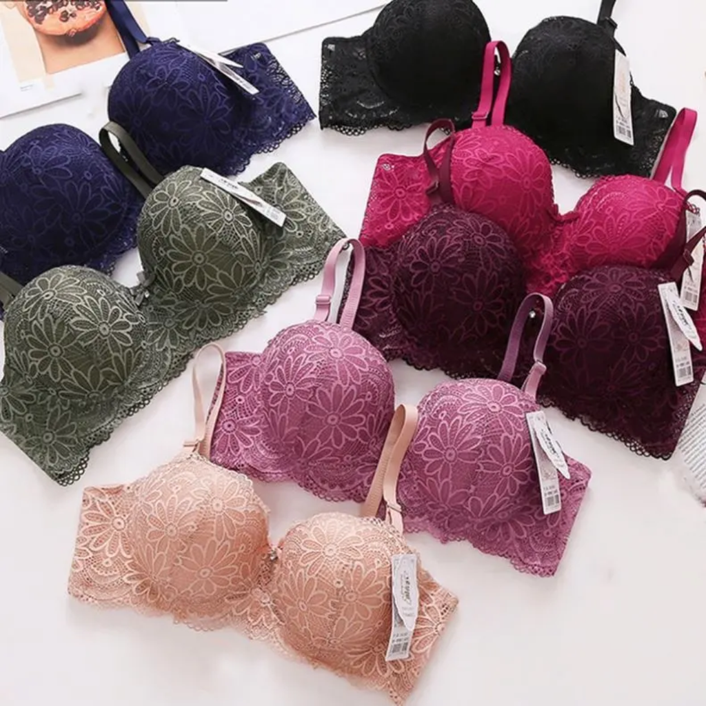 (36-42)B Elegant Padded Push-up Lace Bridal Bra 811(164)*