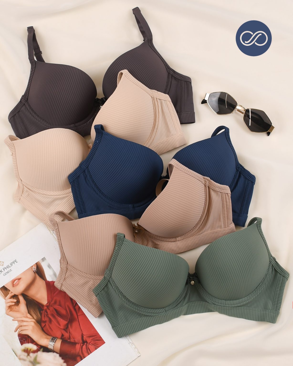 (36-38)B Premium Range Double  Padded Push-up Wired Bra (175)*