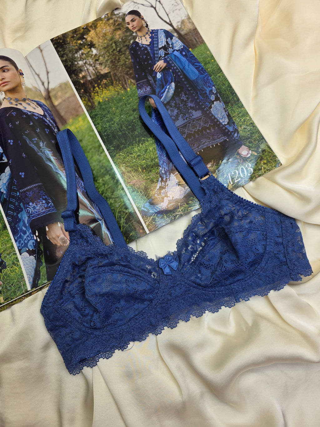 (32-42)b Elegant Cotton Net Bra
