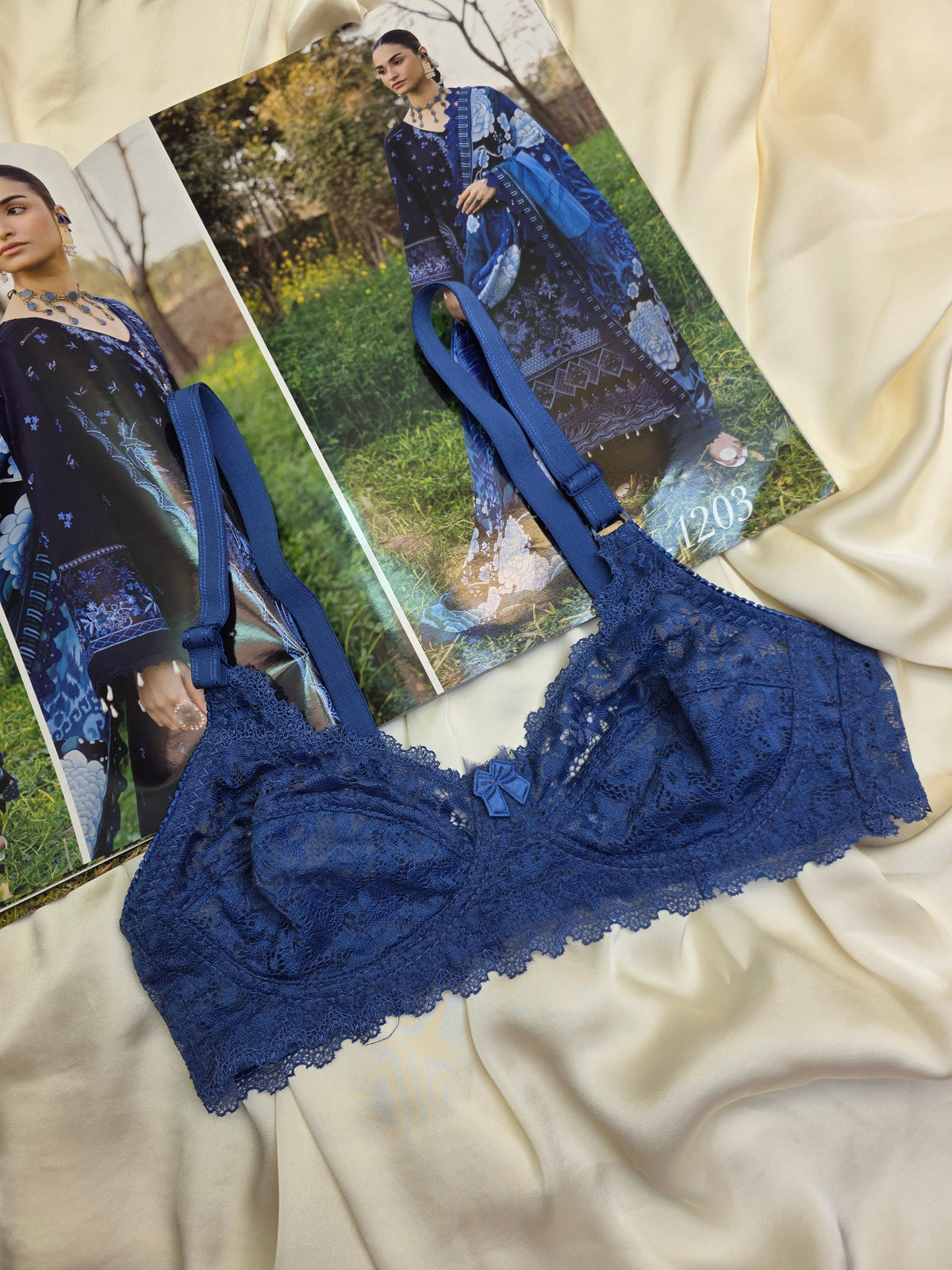 (32-42)b Elegant Cotton Net Bra