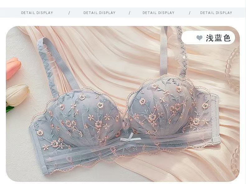 Pinteresty Embroided Bra Panty Set (163)