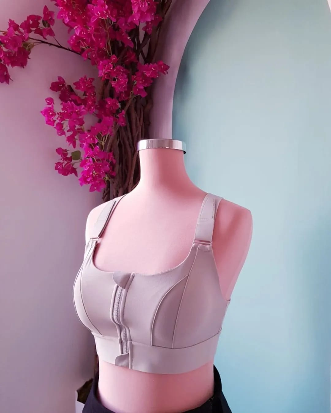 High Impact,A+ Quality, Ultimate Comfort, Sports Bra, Zipper(047)*