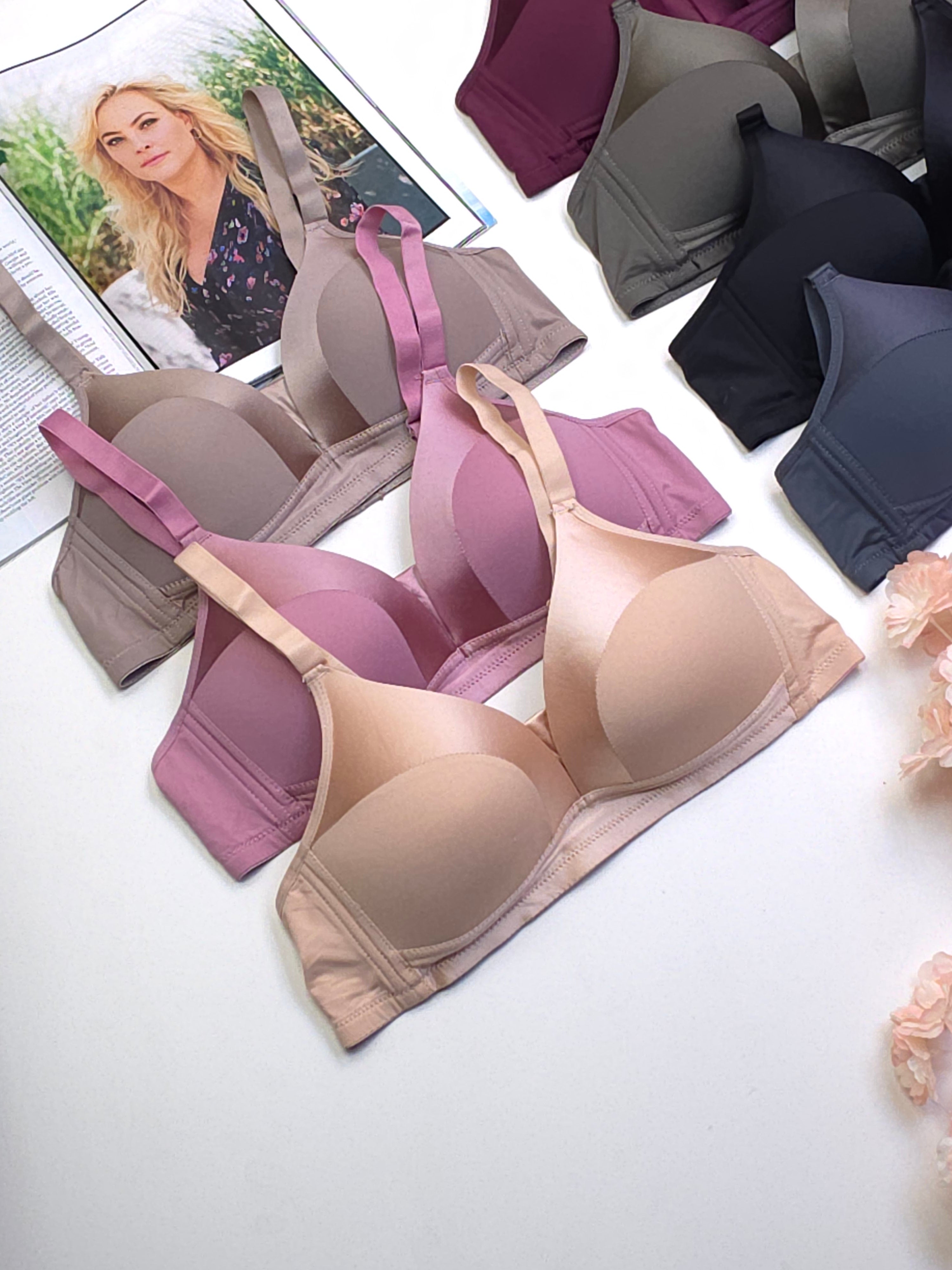 (36-42)b  Thin Padded Non Wired T Shirt Bra 7865(080)*