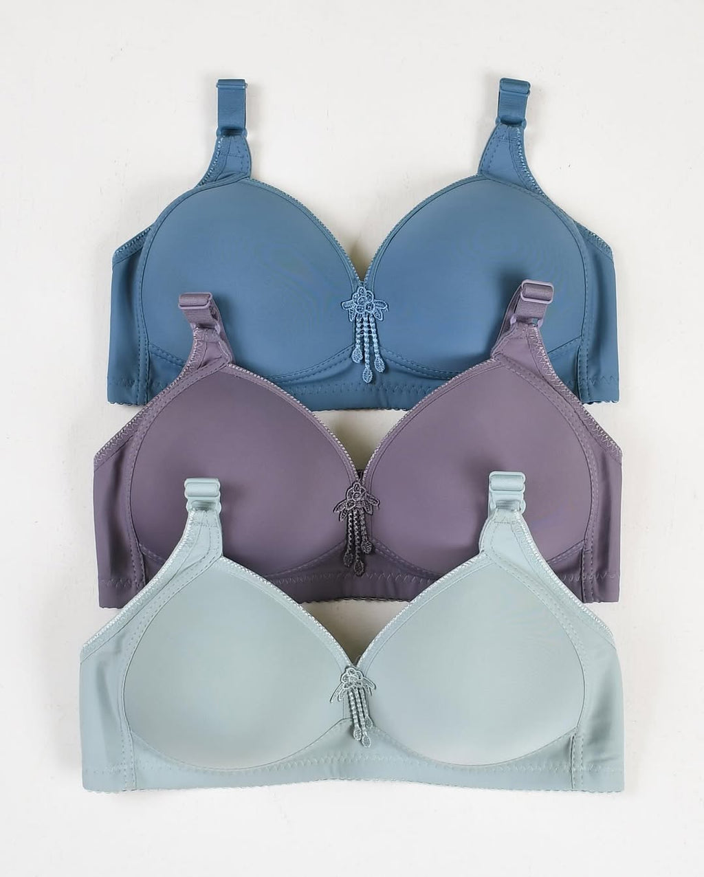 (42-44)b Casual Full Coverage Thin Pad Non Wire Bras (096)*