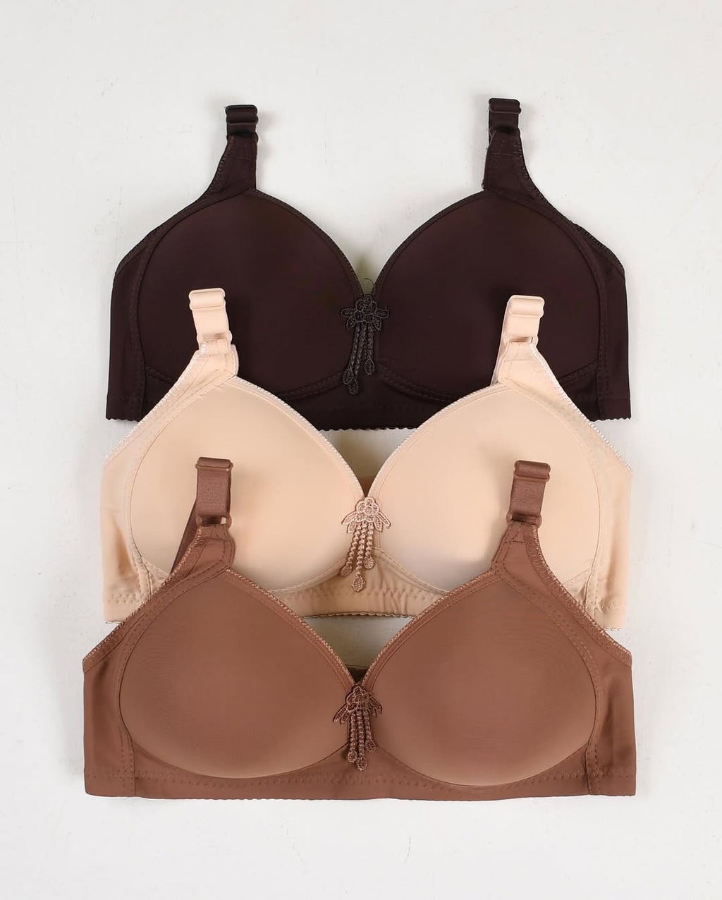 (42-44)b Casual Full Coverage Thin Pad Non Wire Bras (096)*