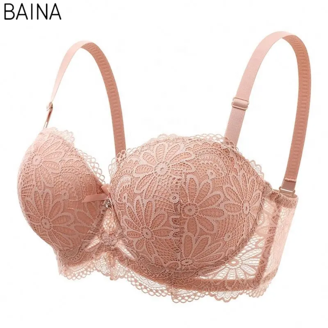 (36-42)B Elegant Padded Push-up Lace Bridal Bra 811(164)*