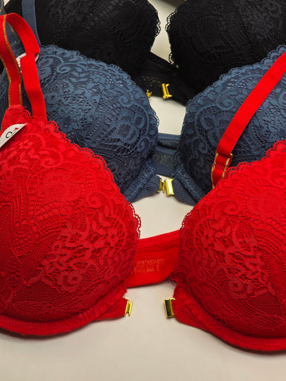 Front Buckle  Double Padded Full Coverage Bra.